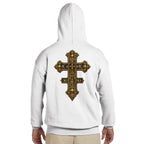 Hoodie mit kunstvoll verziertem orthodoxem Kreuz